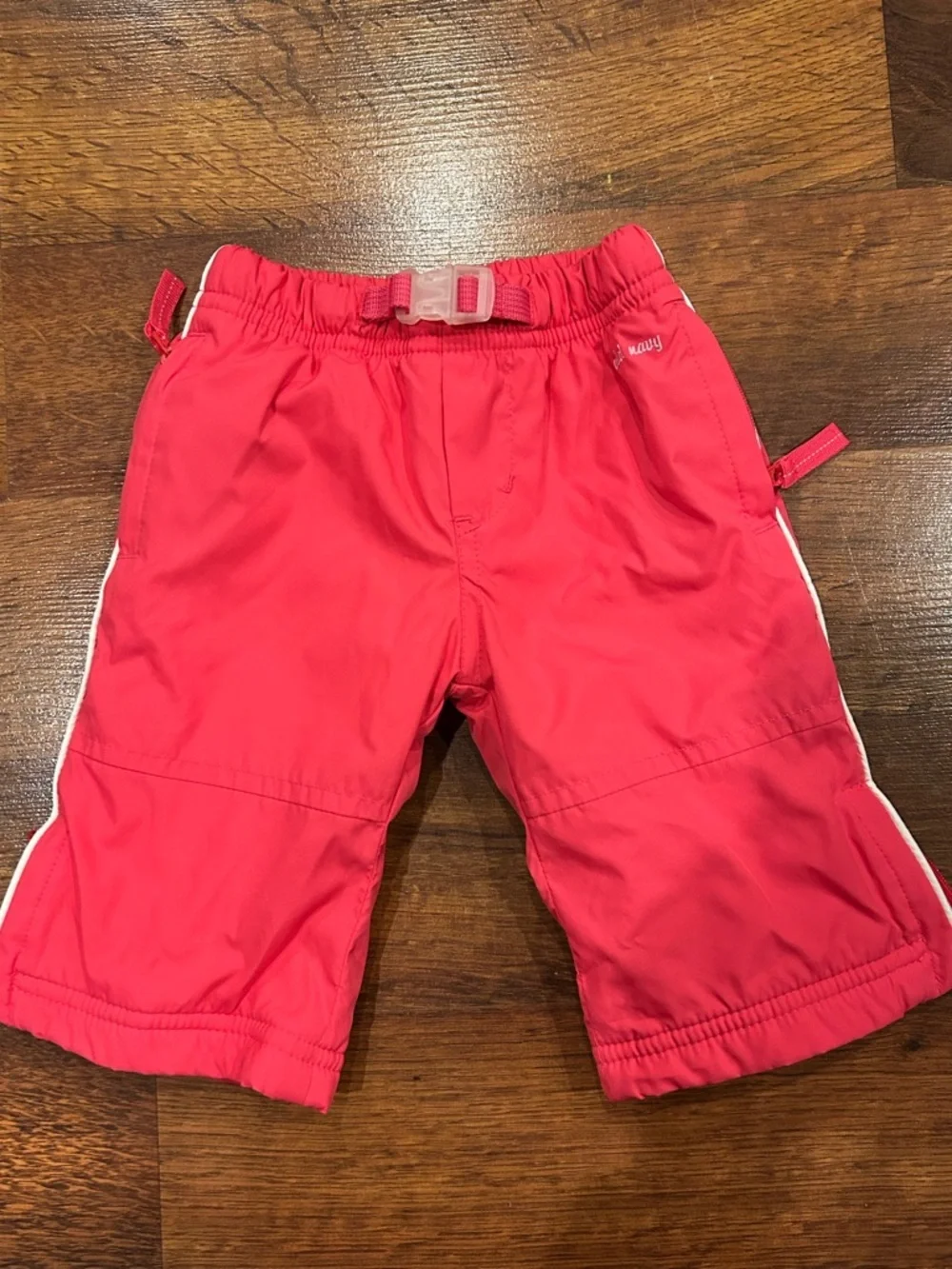 Y2K Vintage Old Navy Fleece Lined Pants Baby 3-6 Months Pink Zipper Pockets